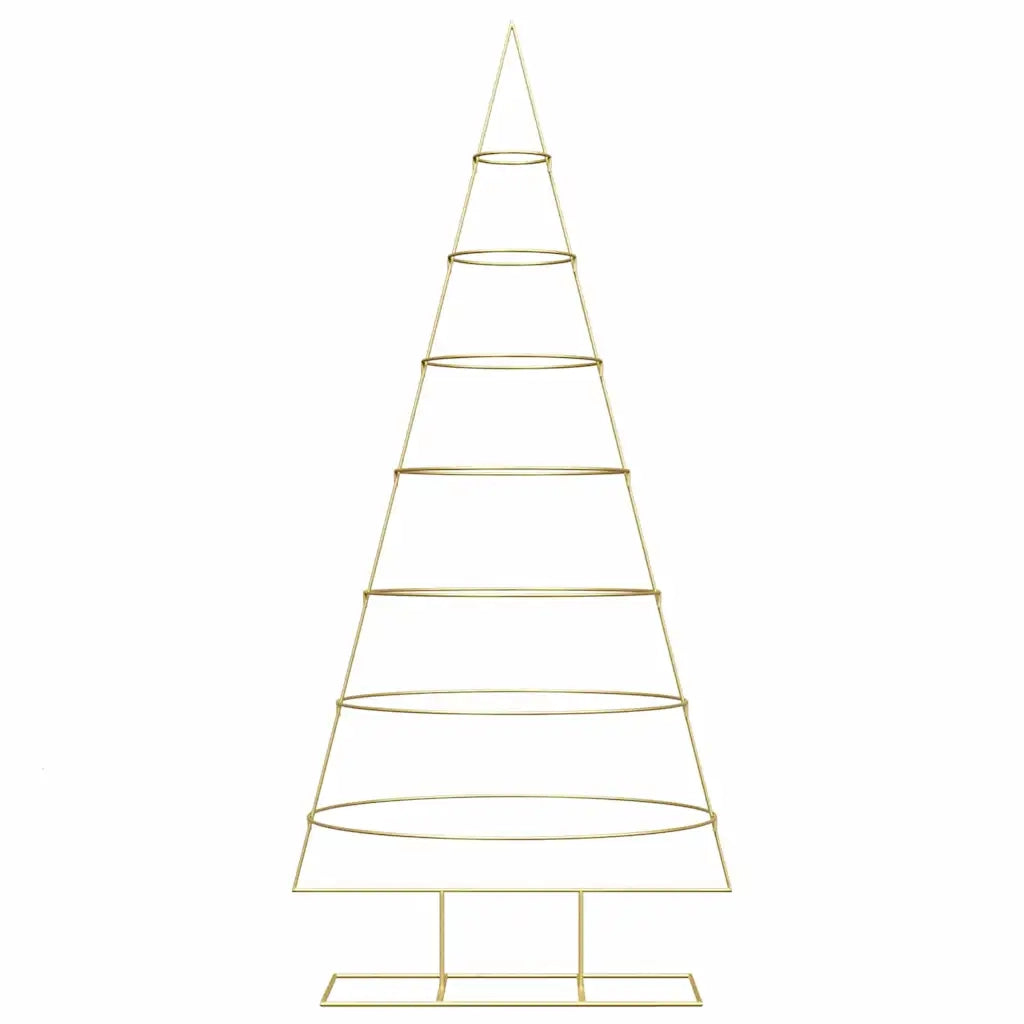 Albero di Natale in metallo con supporto Oro 209 cm