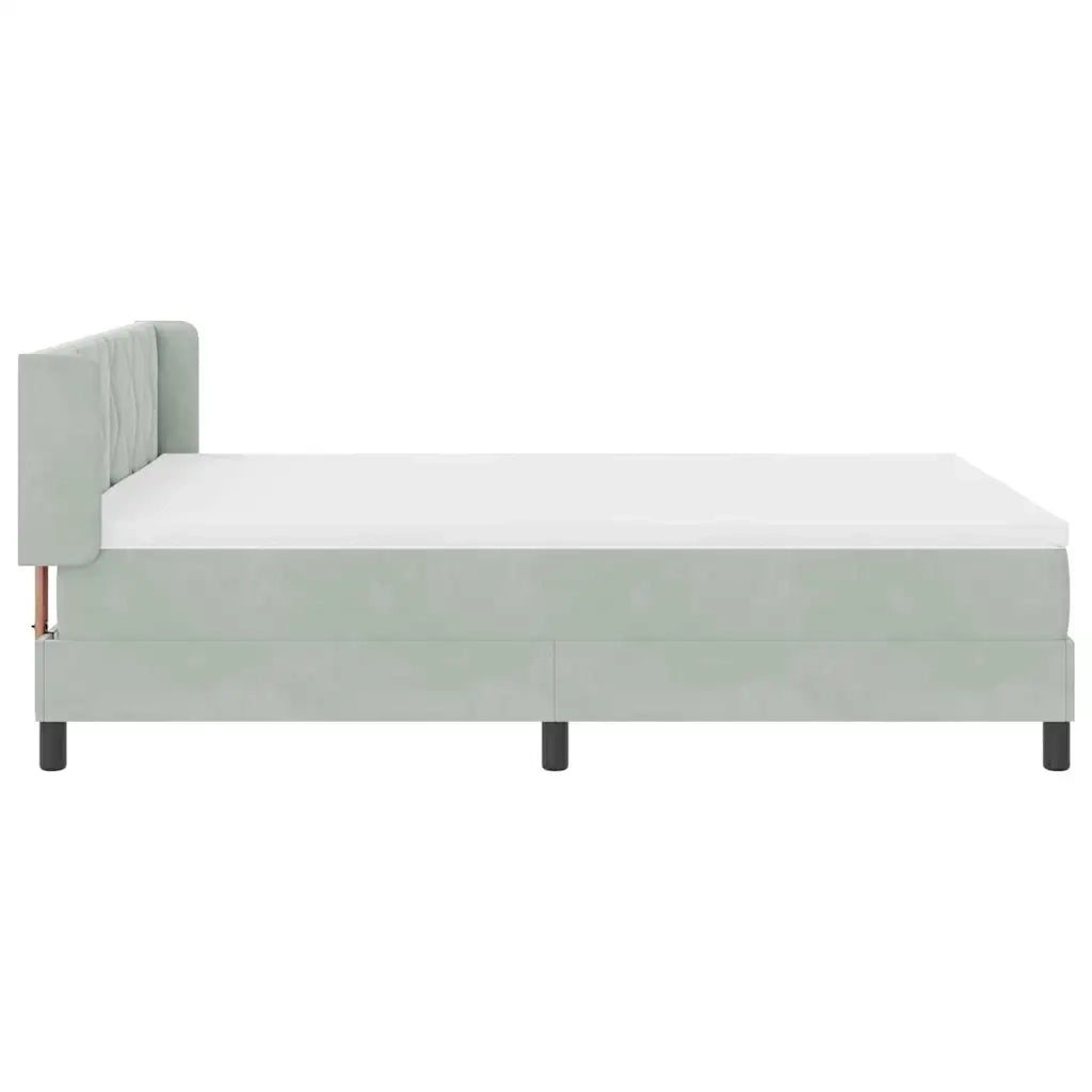 Letto a molle Grigio chiaro 200 x 160 cm Poliestere 3341528