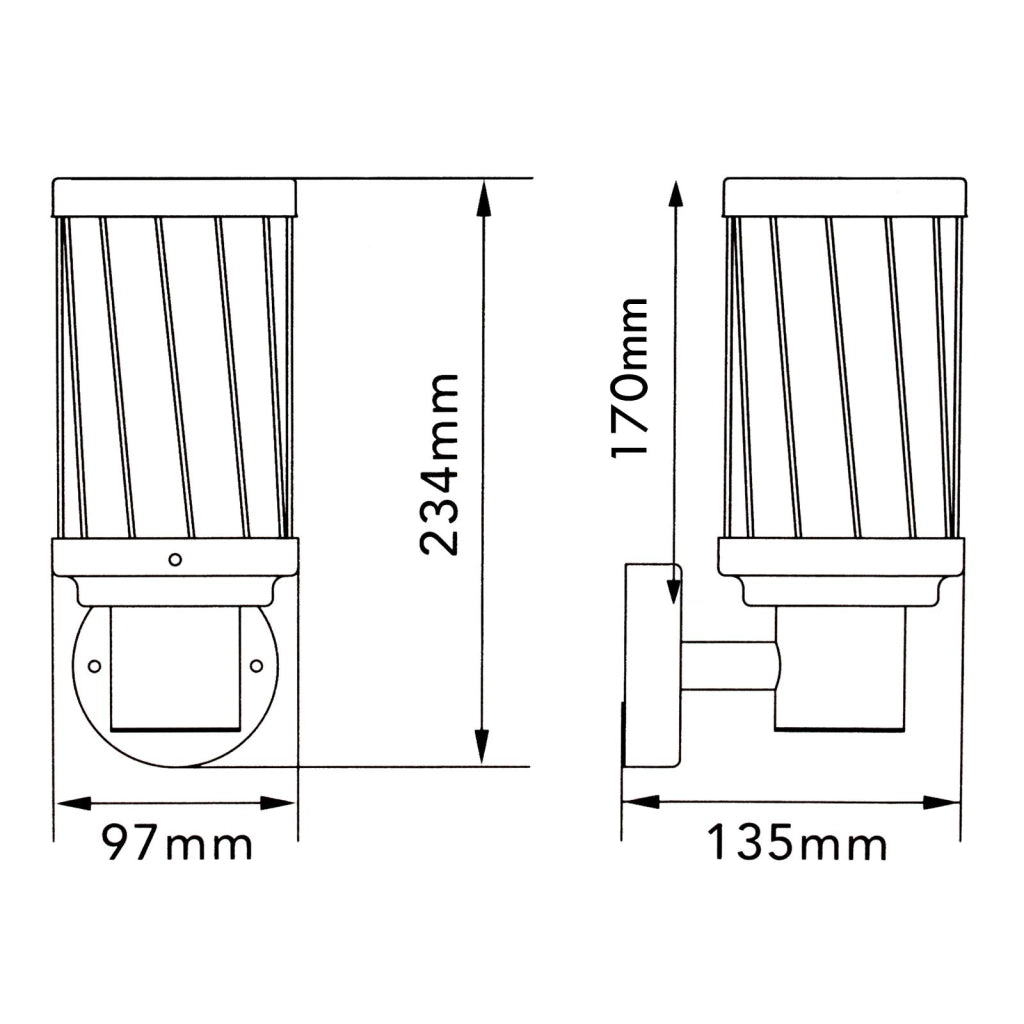 Applique lanterna da esterno E27 impermeabile IP54 design classico marrone luce per giardino balcone ingresso