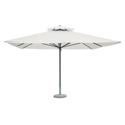 Ombrellone quadrato Push-Up MOIA da 4x4 mt con fusto grigio telescopico