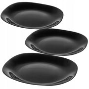Set di 3 piatti piani KADAX da 28 cm, colore nero.