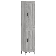 Credenza | Madia | Buffet da pranzo | Armadio da pranzo Grigio Sonoma 34,5x34x180 cm in Legno Multistrato