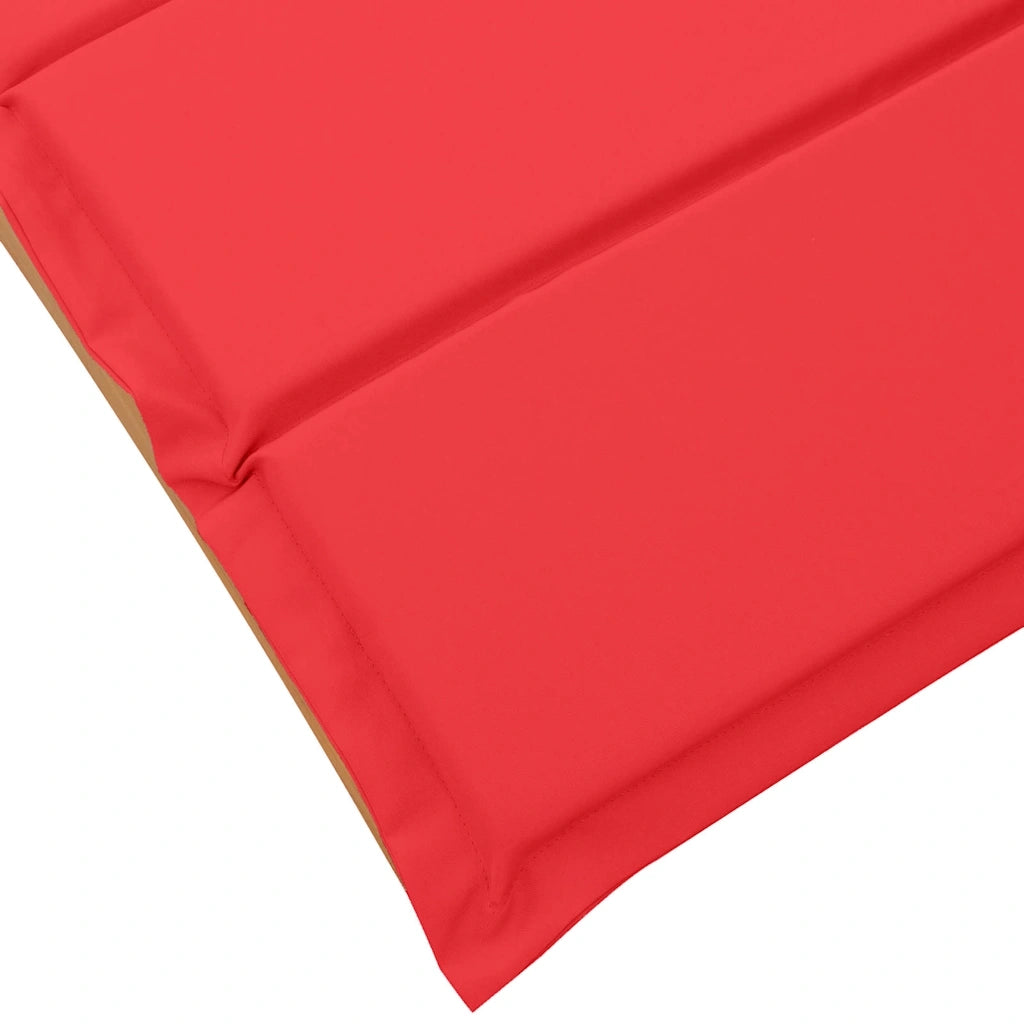 Lettino prendisole 2 pcs Rosso Legno di Acacia Massello 4107099