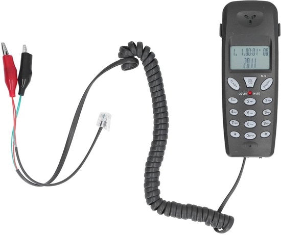 Telefono con Cavo - Riconoscimento Numeri FSK/DTMF - Display LCD a 16 Bit - Identificazione Beller - Registrazione Durata Chiamata - Impostazione Tempo Interruzione - Telefono Fissa
