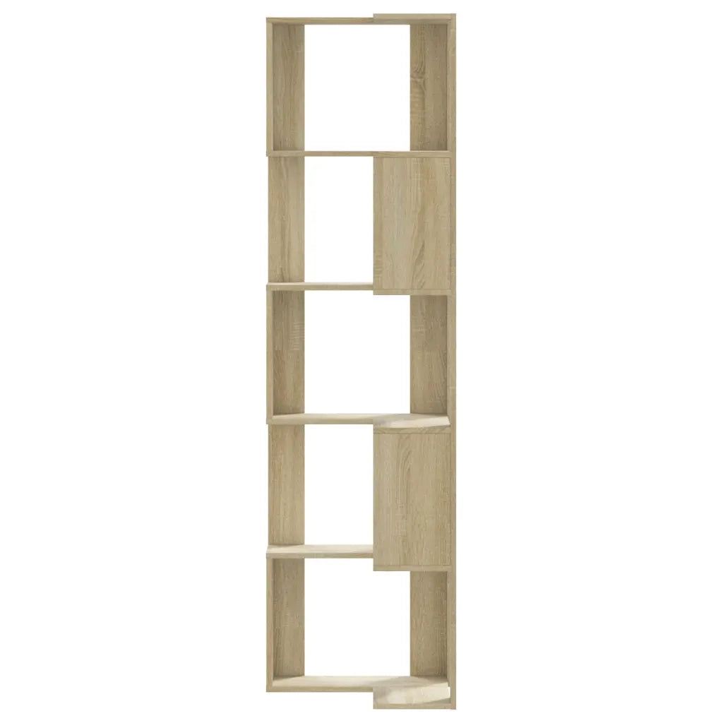 Libreria Angolare 5Ripiani Rovere Sonoma 50x50x179 cm Legno