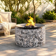 Gabion Fire Pit 100 Cm Galvanized Iron