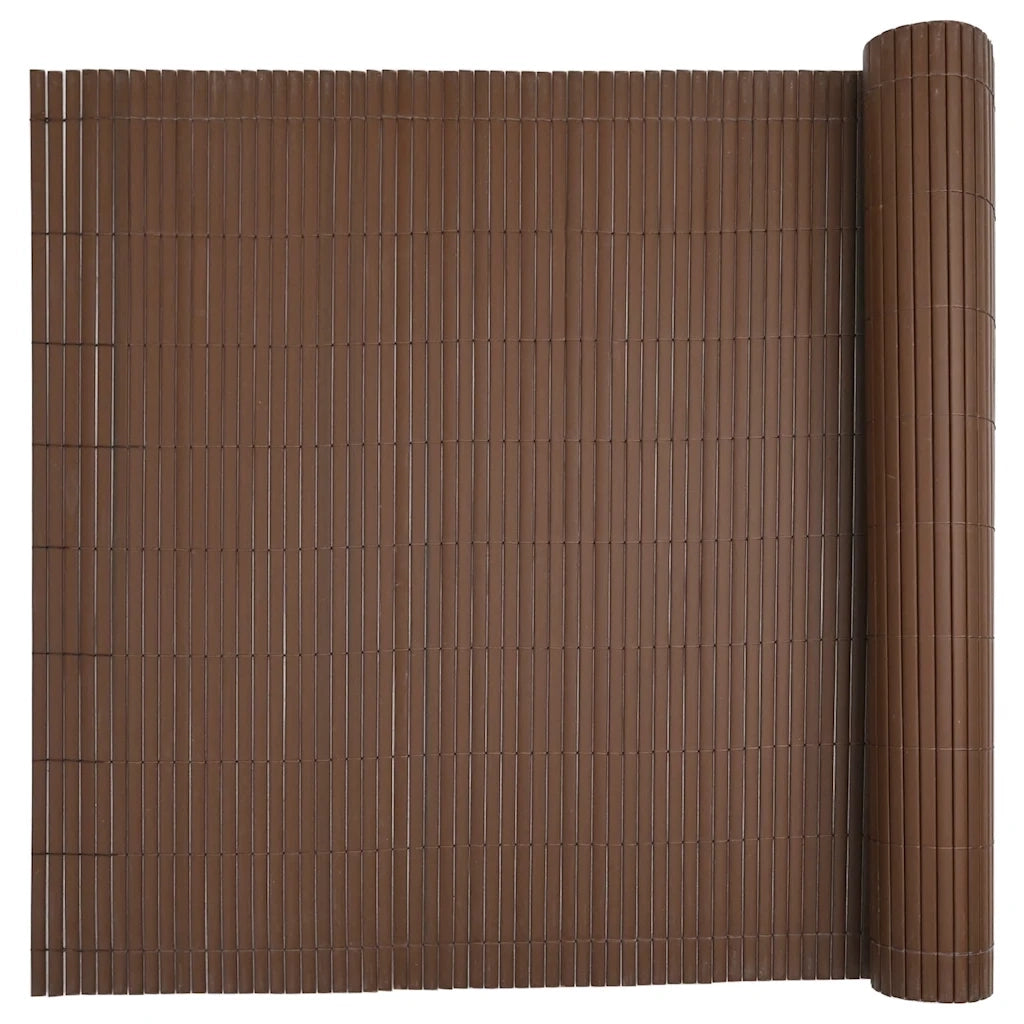 Recinzione da Giardino Bifacciale Marrone 1,8x3 m in PVC 42002621