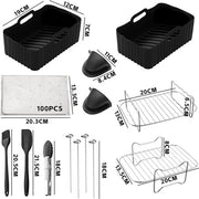Set di accessori 10 pezzi per forno a vento - AF400EU AF300EU - 7,6L-9,5L Dual Zone Air Fryer