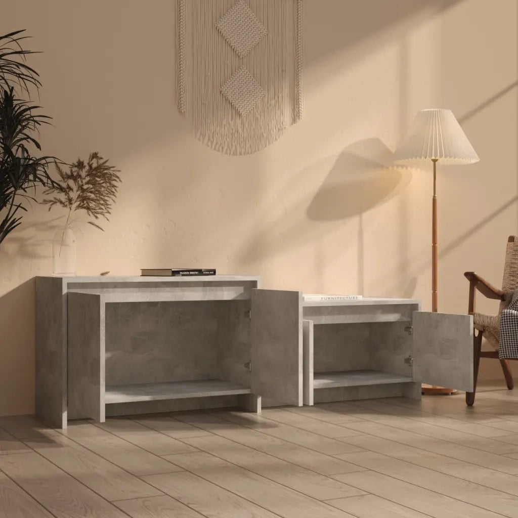 Mobile TV Grigio Cemento 146,5x35x50 cm in Truciolato 809813