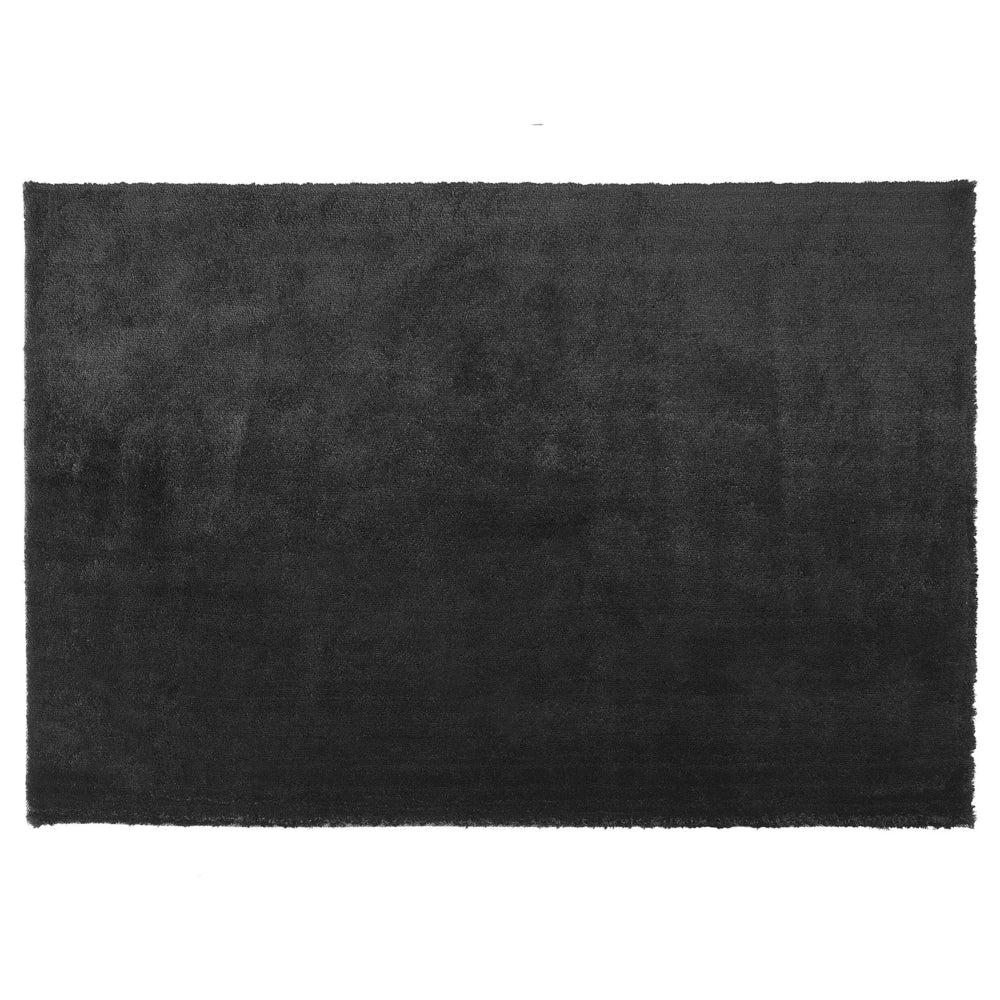 Tappeto Shaggy in cotone Nero misto poliestere 160 x 230 cm soffice pelo