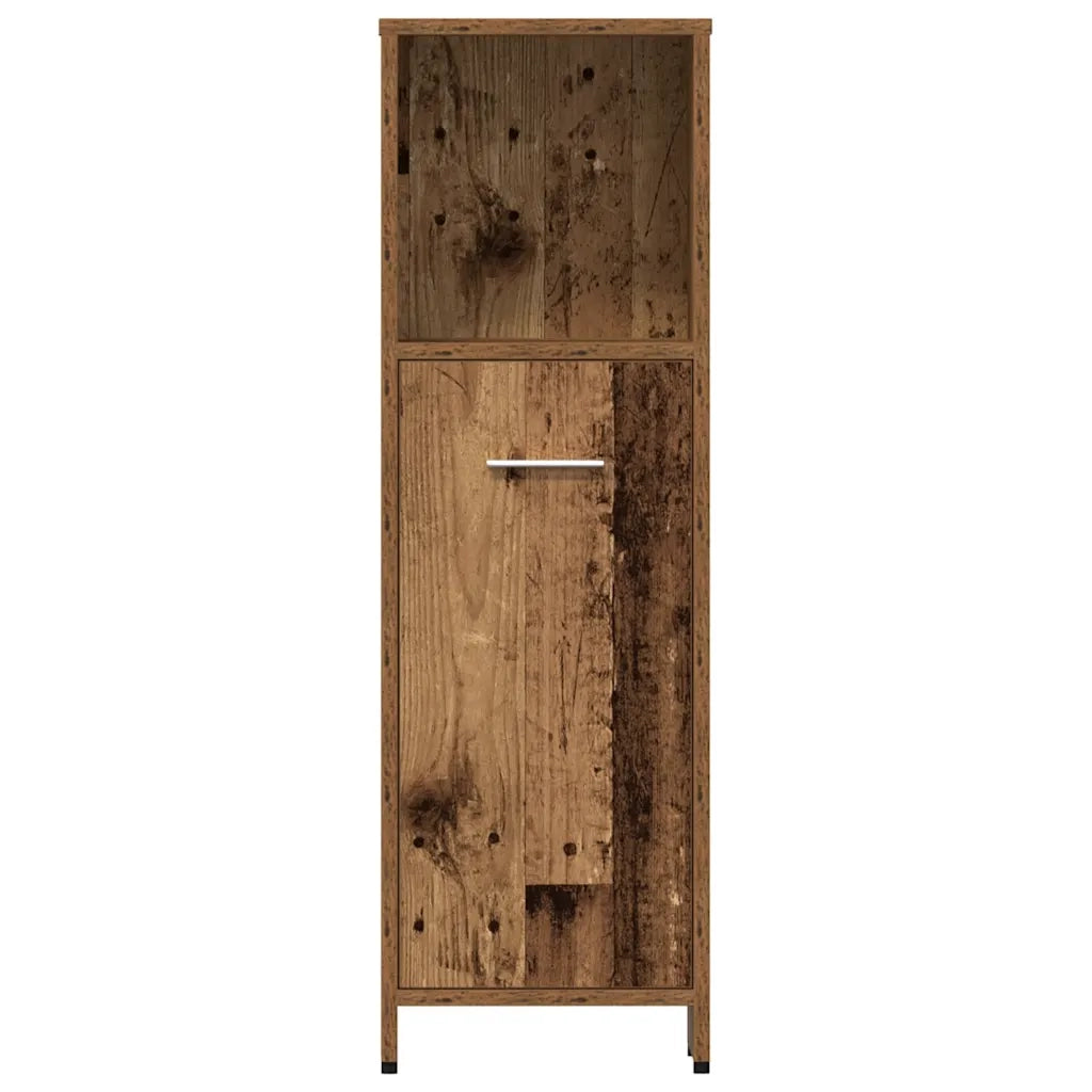 Set Mobili da Bagno | Armadio da bagno 4 pz Legno Antico in Legno Multistrato