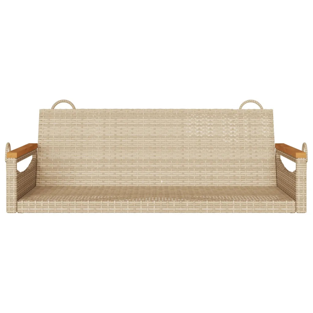 Panchina a Dondolo Beige 109x62x40 cm in Polyrattan 368145