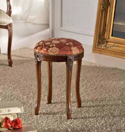 Panca imbottita in legno intagliato con fregi - Mobili 2G