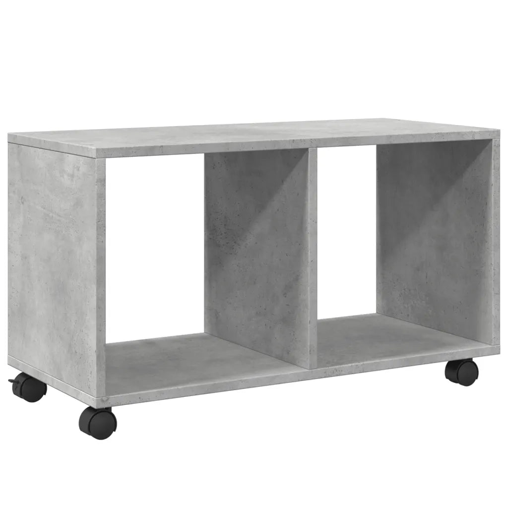 Mobiletto con Ruote Grigio Cemento 72x33x42,5 cm in Truciolato 853140