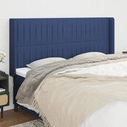 Testiera ad Orecchio-Testata con Orecchie Blu 183x16x118/128 cm in Tessuto 459079