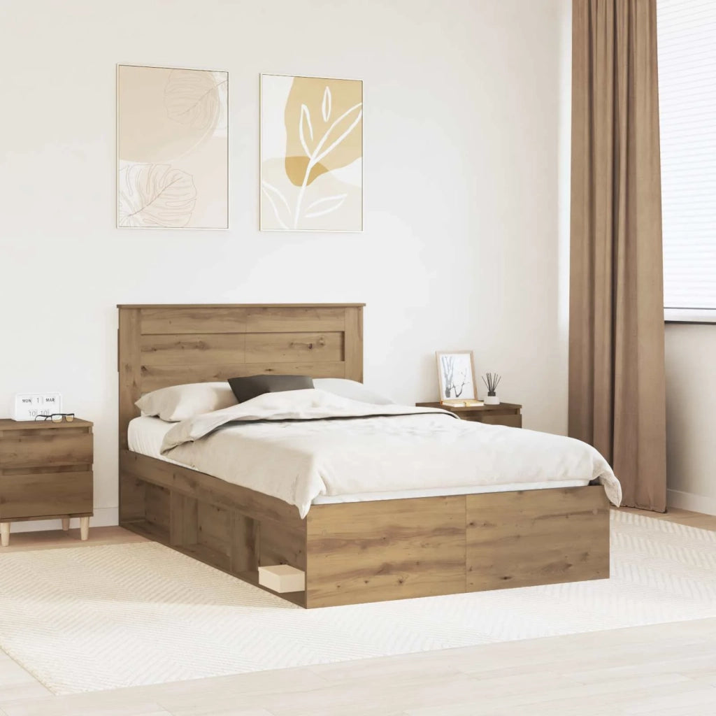 Struttura del letto-Giroletto Rovere Artigianale 120 x 190 cm 645687