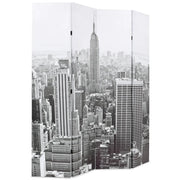 Divisorio Ambienti | Divider per stanze | Paravento Pieghevole 160x170 cm Stampa New York Bianco e Nero