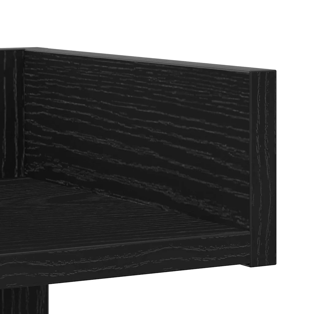 Libreria-Scaffale per Libri-Mobile di Stoccaggio Rovere Nero 86 x 25,5 x 140 cm Legno multistrato