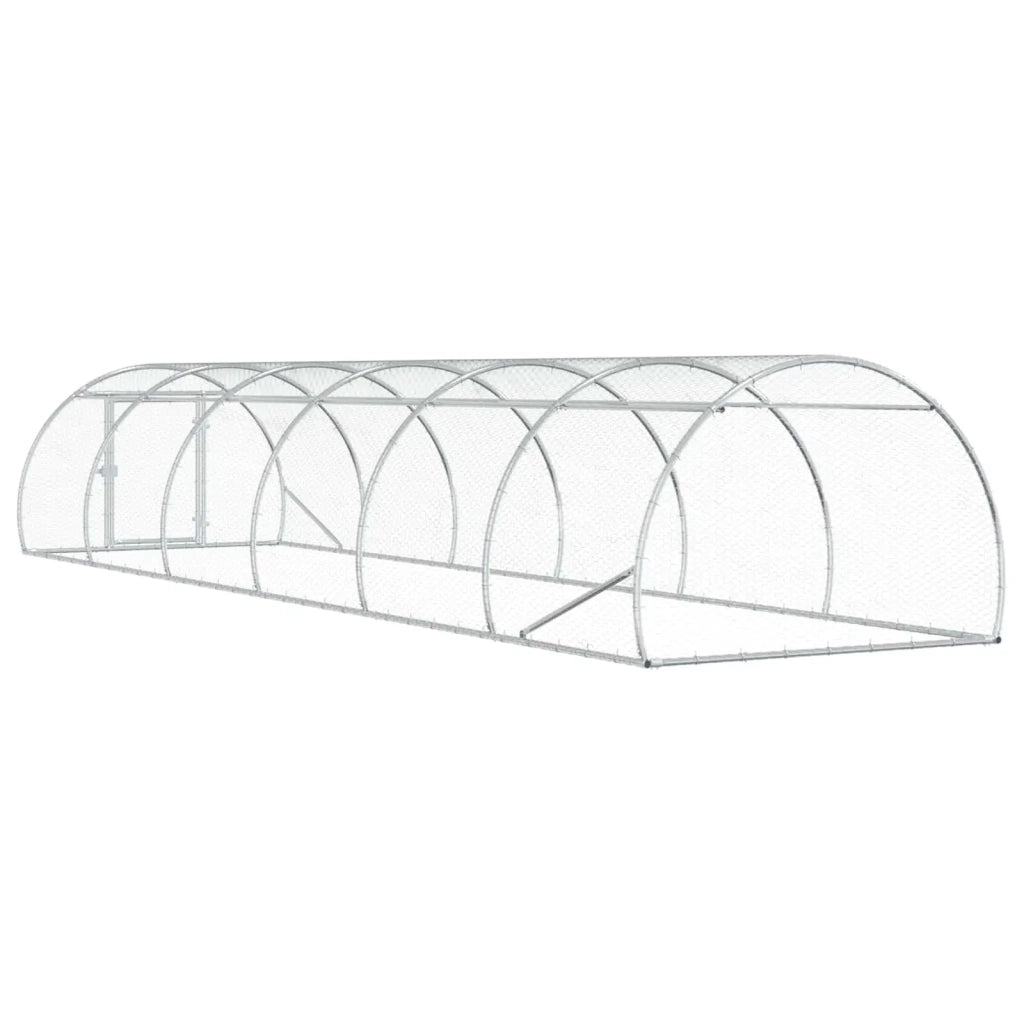 Pollaio Argento 600 x 150 x 100 cm Acciaio zincato 3434662