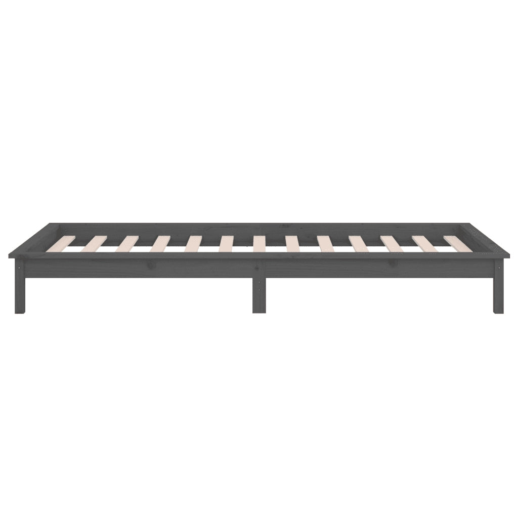 Giroletto LED Grigio 75x190 cm 2FT6 Small Single Legno Massello cod mxl 60787