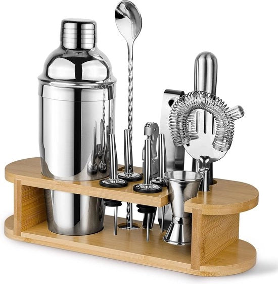 Set di Cocktail 12 pezzi con Shaker Standard e Tutti gli Accessori Bar Essenziali - Regali per Uomini e Donne - Appassionati di Cocktail - Accessori Bar Professionali