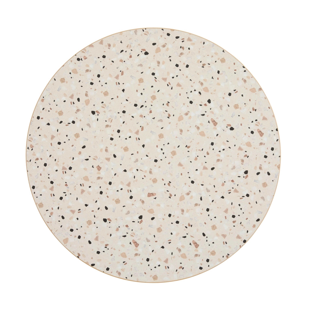 Oviala - Piano tavolo rotondo in melamina terrazzo 60 cm