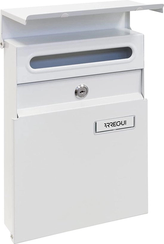 Cassa Postale in Acciaio Zinato - Formato S - Resistente all'Umidità - Montaggio Facile - Bianco