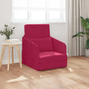 Divano letto Rosso Vino 65 x 80 x 83 cm Velluto 4106651