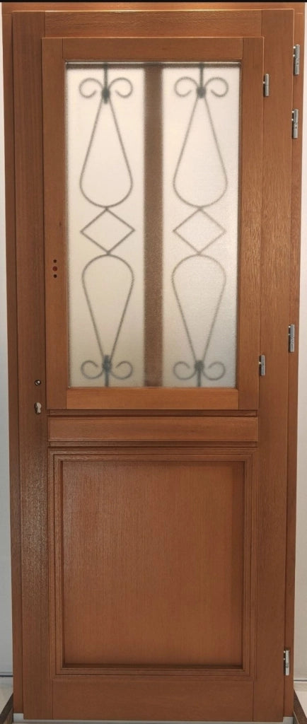 Porta d'ingresso in legno Exo modello 'BAYA' 200X80 a sinistra a spinta (dimensioni della tabella) senza maniglia