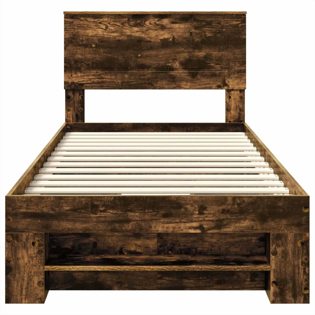 Struttura del letto Rovere fumé 90 x 200 cm Legno multistrato 3408806