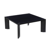 Tavolino esotico quadrato in legno massello, 80cm, nero