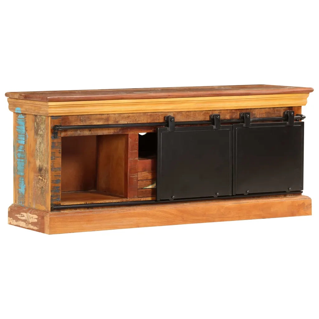 Mobile Porta TV 110x30x45 cm in Legno Massello di Recupero 247328