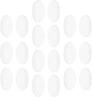 Pannellini in Silicone 14x7mm - Pannellini di Ricambio - Antiscivolo - Ipoaderegeno - Installazione Facile - 10 Paia - Supporti Nasali
