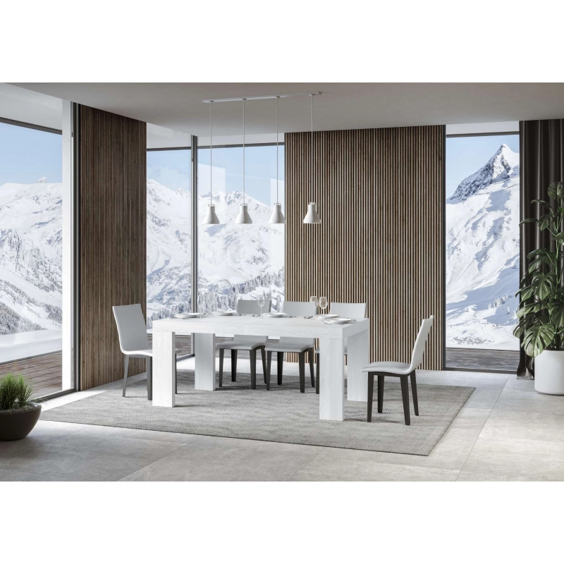 Tavolo allungabile 90x180/284 cm Roxell Premium - Bianco Frassino