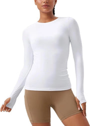 Top da donna Cloudweight lungo - Maglione di base atletico leggero - T-shirt casual morbido con tasca posteriore