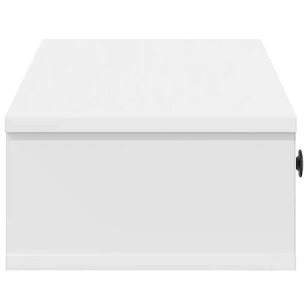 Scaffale a Parete con Cassetti Bianco 60x28x15 cm in Truciolato 859941