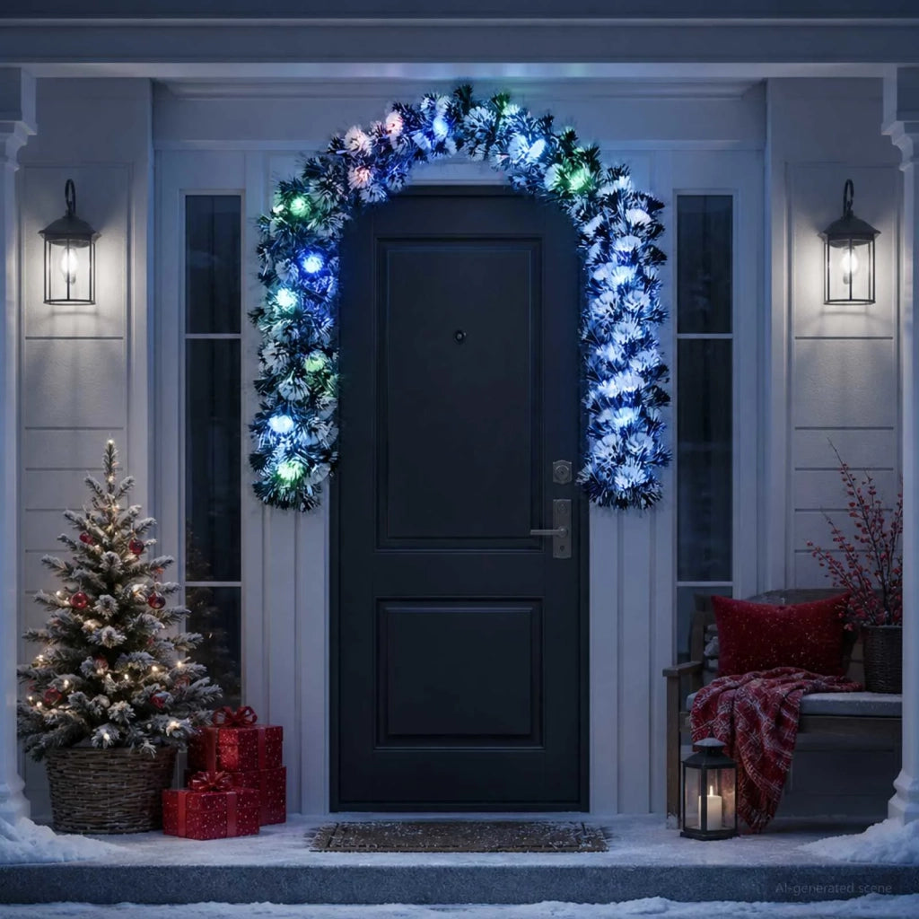 Ghirlanda di Natale 200 cm 16 LED Multicolore PET 42049535