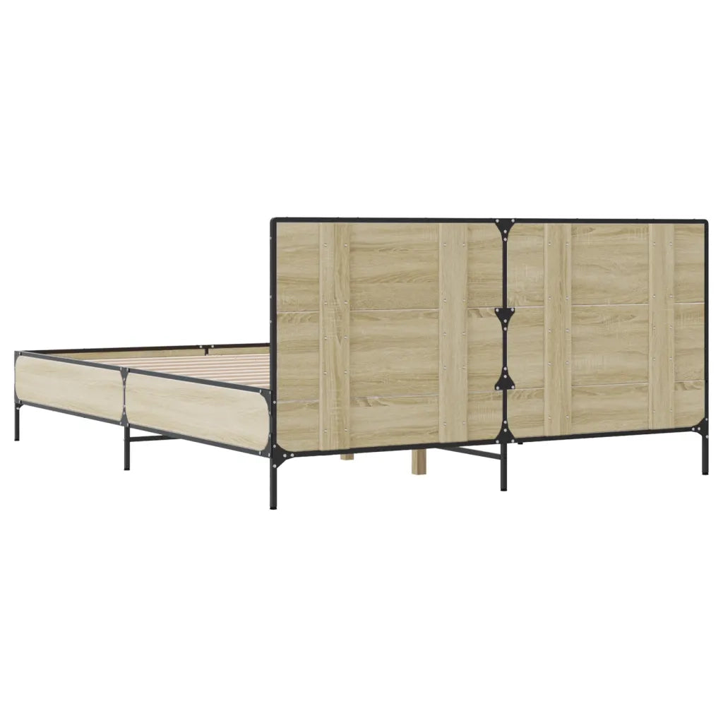 Giroletto Rovere Sonoma 160x200 cm in Legno Multistrato Metallo 3280008