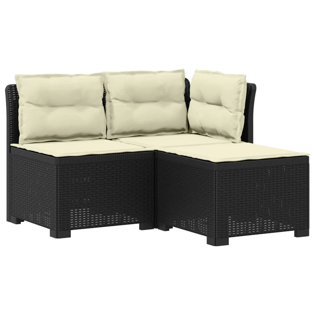 Divano da giardino 3 posti con cuscini in look rattan PP 8011904