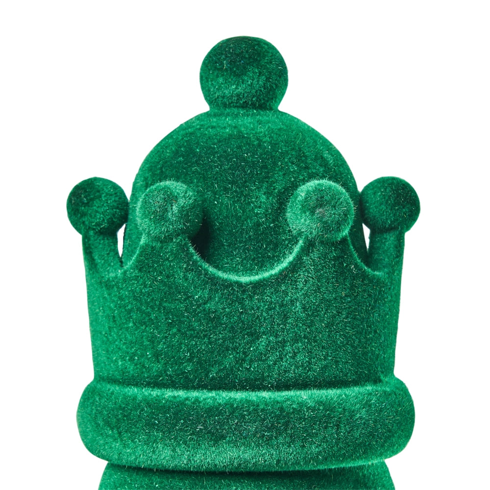Set di 2 statuine Schiaccianoci in materiale sintetico decorazione natalizia verde
