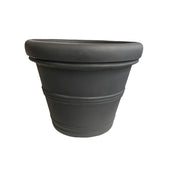 Cheonda - Garden Italia Vaso Campana Doppio Bordo Ø25 cm in Resina – Made in Italy, Resistente al Gelo e Antiurto Colore: GRAFITE ECO