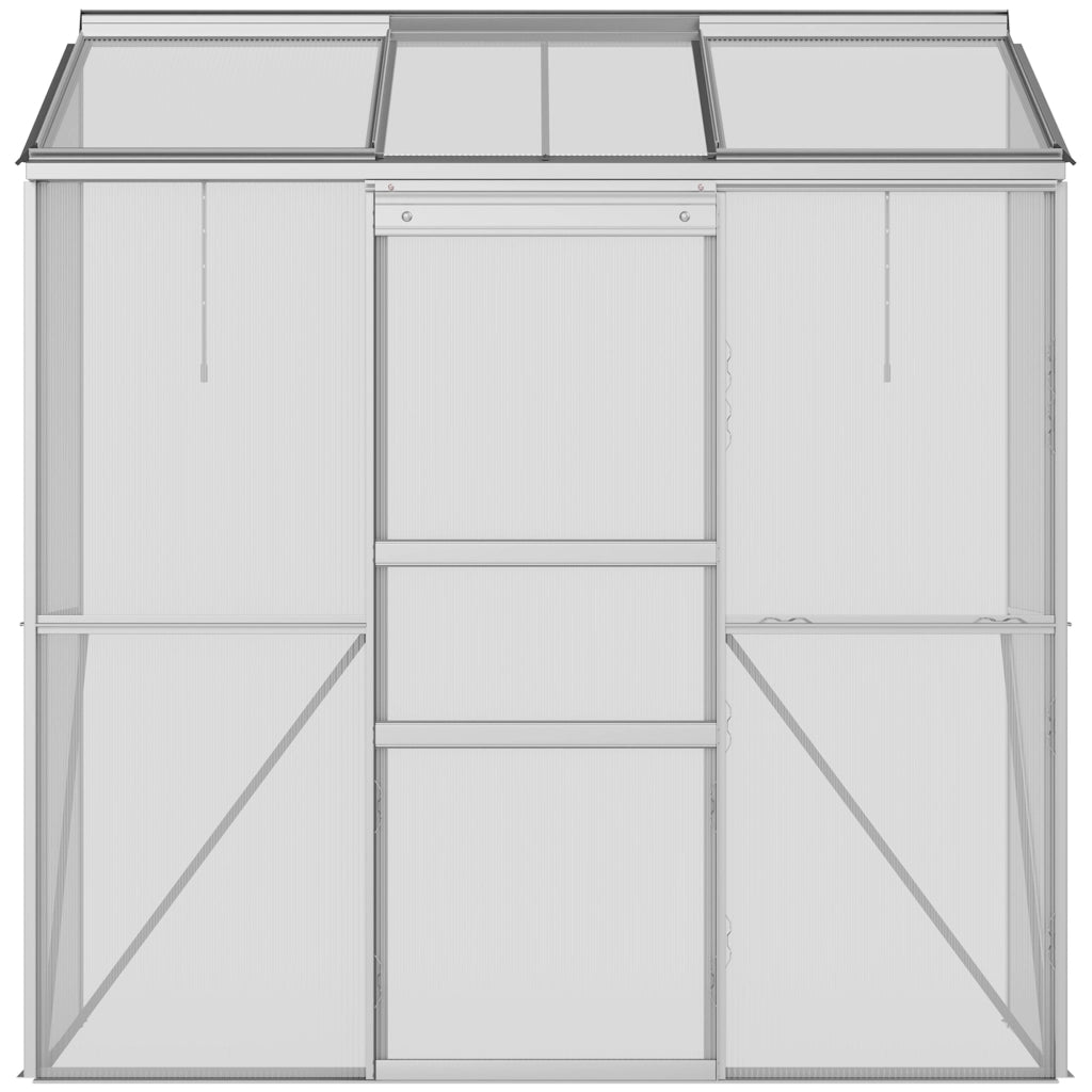 Serra da giardino adossata ¨C zephmum ¨C alluminio trasparente 192x68x196 cm