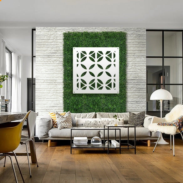 ALIEN - Pannello in PVC traforato - Parasole Misura: 48x48 cm, Colore: bianco