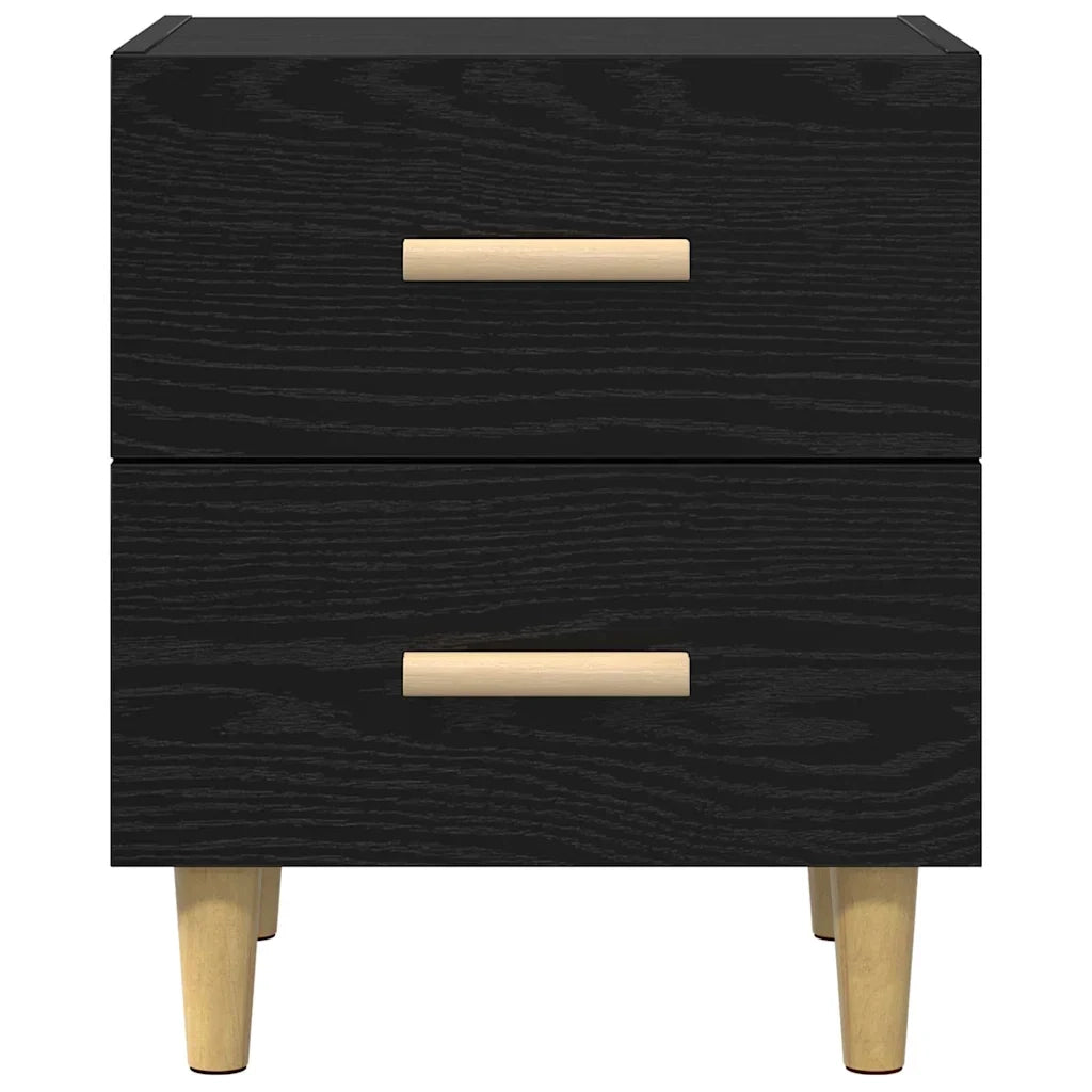 Mobile contenitore moderno e compatto con cassetti 40 x 35 x 47 cm realizzato in legno composito di rovere nero 02_0052680