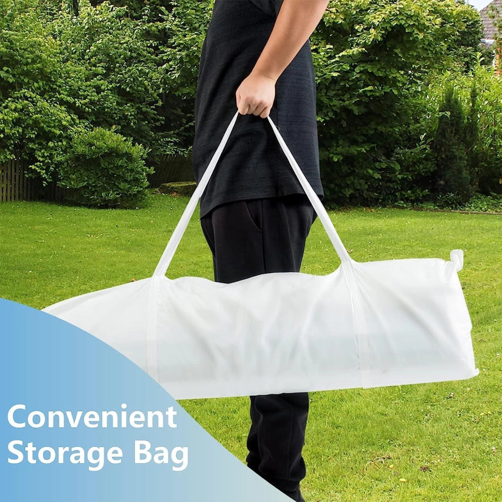 Tenda da Giardino, 3 x 6 m, Portatile, con Borsa per Trasporto, Gazebo Pieghevole con Pareti Laterali e Finestre, Tenda da Giardino per Feste, Bianco