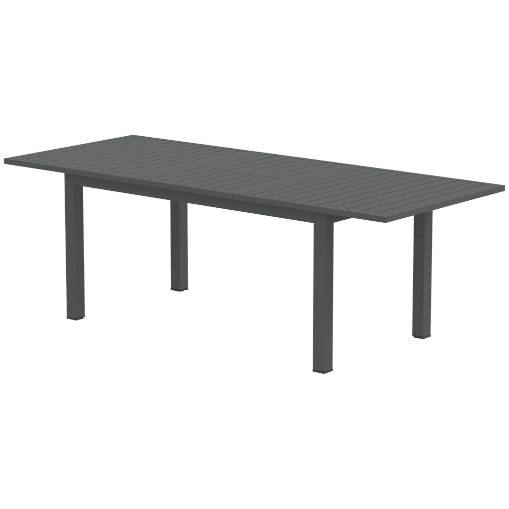Tavolo da pranzo allungabile in alluminio ¨C zephmum ¨C grigio 160/220x90 cm