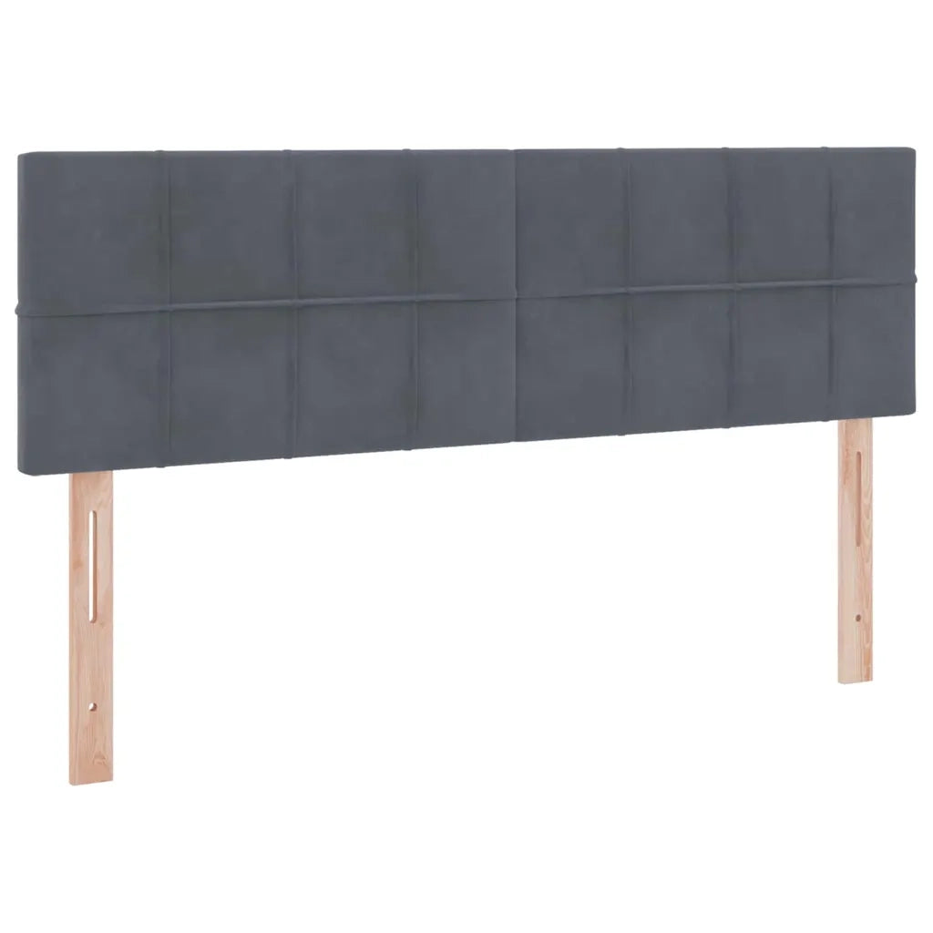 Letto con Contenitore Grigio scuro 140 x 190 cm Velluto