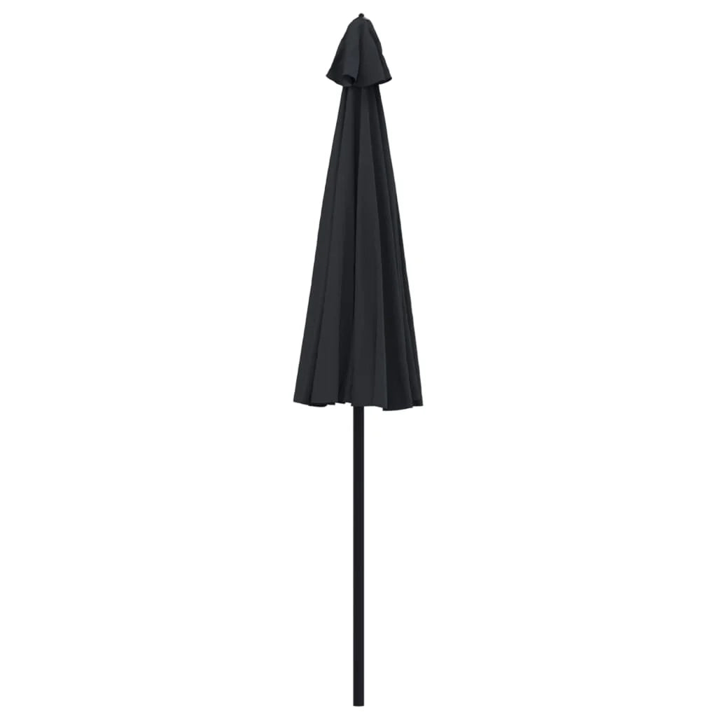 Ombrellone da esterno con palo in alluminio nero da 270 cm 02_0008222