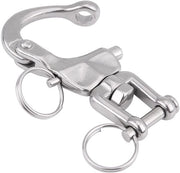 Snap Shackle Rotativo in Acciaio Inossidabile 316 - 70mm - Maniglia Robusta - Per Barche da Vela - Fune e Spinnaker