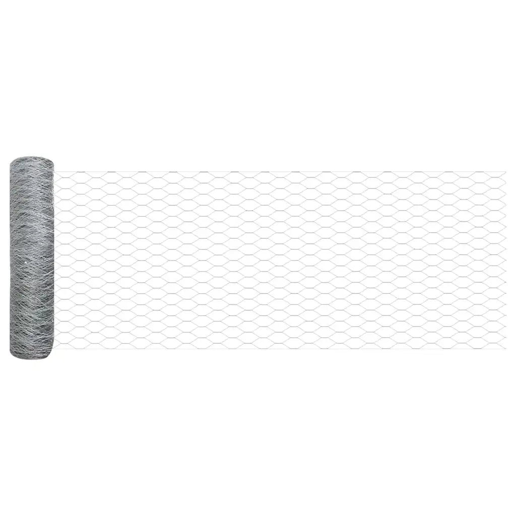 Palo della recinzione Argento 50 x 0,4 m (rete 50 mm) Acciaio